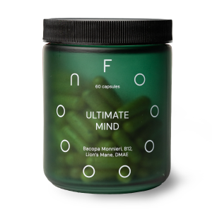 FOOON (ФОН) ULTIMATE MIND Ліпосомальний комплекс для підтримки мозку Вітамін B12,  Коензим Q-10 та натуральними екстрактами вироблений за інноваційною технологією кращого засвоєння корисних речовин клітинами організму капсули №60