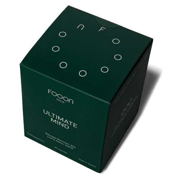 FOOON (ФОН) ULTIMATE MIND Ліпосомальний комплекс для підтримки мозку Вітамін B12,  Коензим Q-10 та натуральними екстрактами вироблений за інноваційною технологією кращого засвоєння корисних речовин клітинами організму капсули №60