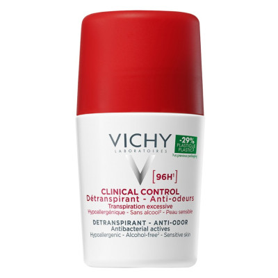 Дезодорант-антиперспірант кульковий Vichy (Віши) 96h Clinical Control проти надмірного потовиділення та запаху 50 мл