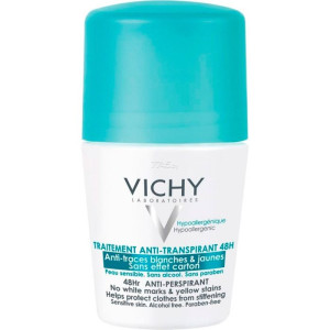Дезодорант-антиперспірант кульковий Vichy (Віши) 48h проти білих слідів та жовтих плям 50 мл