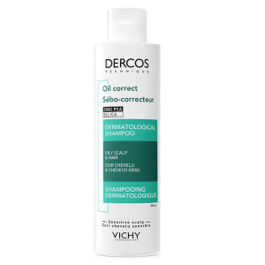 Шампунь-догляд себо-регулюючий Vichy (Віши) Dercos Oil Correct Oily Scalp & Hair Shampoo для жирного волосся та шкіри голови 200 мл