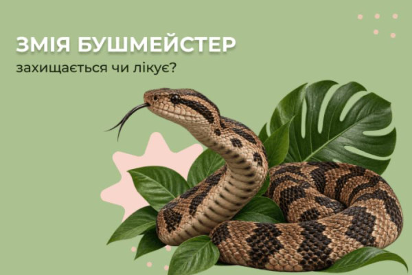 Змія бушмейстер (Lachesis muta, сурукуку): захищається чи лікує?
