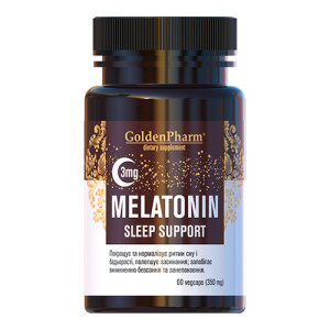 ГОЛДЕН-ФАРМ (GOLDEN PHARM) Мелатонін капсули 3 мг флакон №60