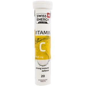 СВІС ЕНЕРДЖІ (SWISS ENERGY) Vitamin C (Вітамін С) 1000 By Dr.FREI таблетки шипучі туба №20