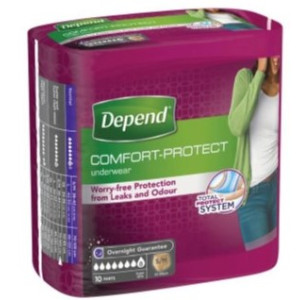 Підгузки-труси для дорослих DEPEND (Депенд) S/M 70-105см жіночі 10 шт