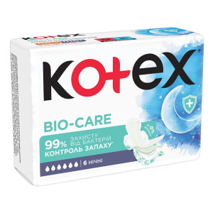 Прокладки KOTEX Bio Care Night 6