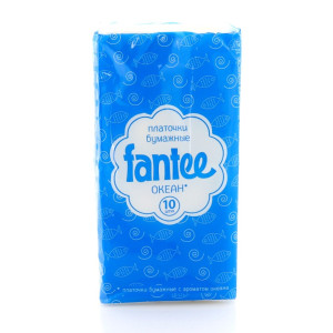 Хустинки носові паперові Fantee Неароматизовані (2 шари) 10 шт