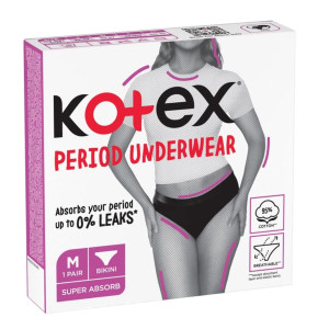 Менструальна білизна KOTEX багаторазова Розмір M 1 чорний 1 шт 