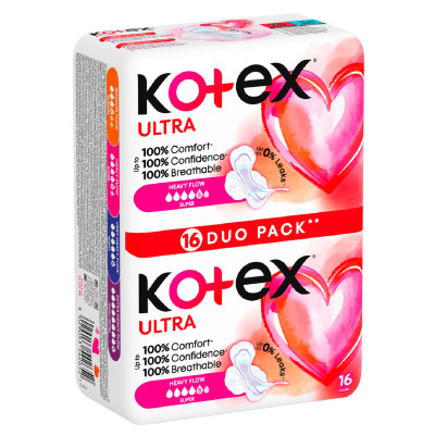 Прокладки Kotex Ultra Dry Super Duo №16
