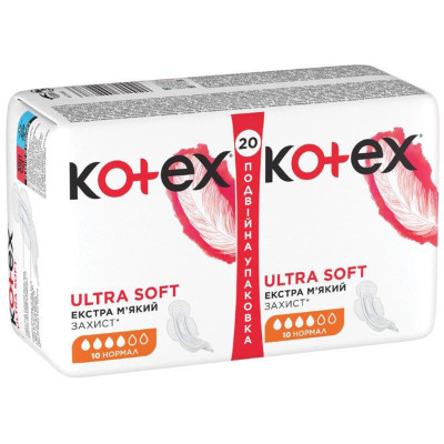 Прокладки KOTEX Ultra Soft Normal Duo №20