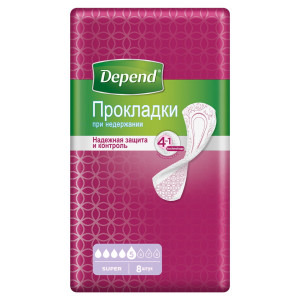 Прокладки урологічні DEPEND (Депенд) Pads Super №8