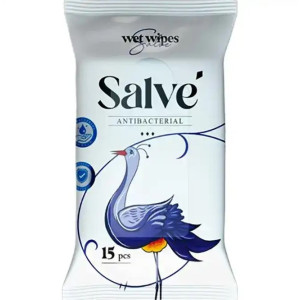 Серветки косметичні вологі Salve Антибактеріальні №15