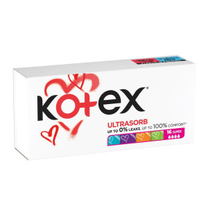 Тампони жіночі гігієнічні KOTEX Super №16