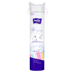 Ватні (ватяні)  диски Бела (Bella) Cotton косметичні Круглі упаковка 120 шт