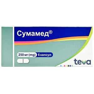 СУМАМЕД таблетки що диспергуються 250 мг №6 (6х1)