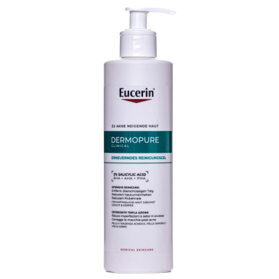 Гель для обличчя та тіла Eucerin (Еуцерін) DermoPure Clinical очищувальний для корекції проблемної шкіри потрійної дії 400 мл