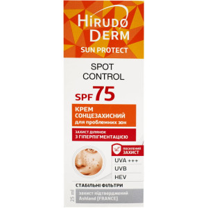 Крем сонцезахисний Hirudo Derm (Гірудо дерм)  Protect Spot Control для проблемних зон SPF 75 25 мл