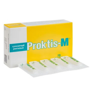 Проктис-М (Proktis-M) супозиторії (свічки) ректальні 2 г від геморою №10 (5х2)