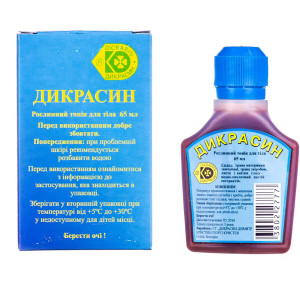 Рослинний тонік для тіла Дикрасін для лікування захворювань опорно-рухового апарату флакон 65 мл