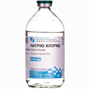 НАТРІЮ ХЛОРИД (фізіологічний розчин) розчин для інфузій 9 мг/мл пляшка 400 мл Юрія-Фарм
