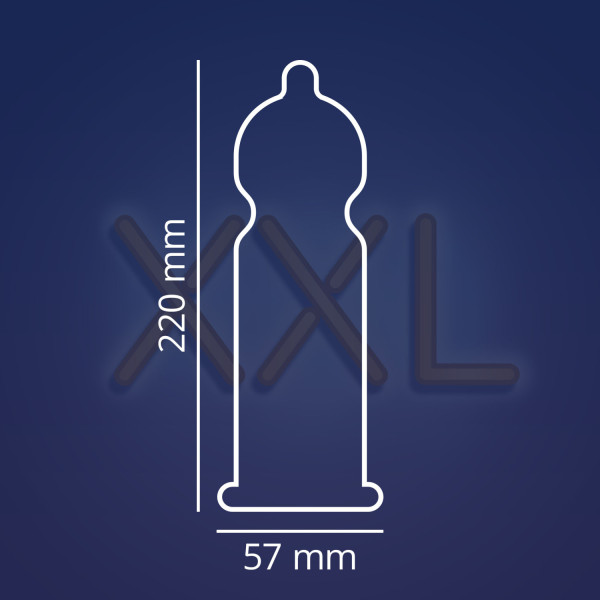 Презервативи латексні з силіконовою змазкою Contex® Extra Large (великого розміру) упаковка 12 шт