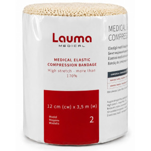 Бинт медичний еластичний Lauma модель 2 Latex Free стрічковий високої розтяжності 3,5мx12см