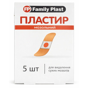 Пластир мозольний FP Family Plast  20х60мм на тканинній основі, 5 шт