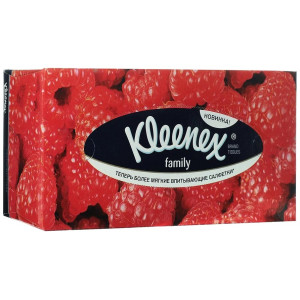 Серветки косметичні паперові КЛІНЕКС (KLEENEX) Family Малина (2 шари) №150