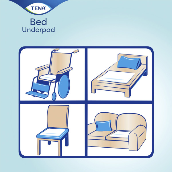 Пелюшки гігієнічні одноразові TENA (Тена) BED Normal вбираючі 60х90 30 шт