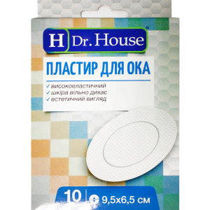 Пластир  для ока Dr.House (Доктор Хаус) 95х65 мм стерильний, 10 шт