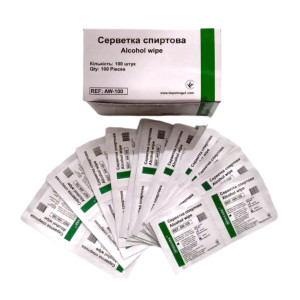 Серветки спиртові Medicare (Медікеа) медичні 6,5x3 см №100