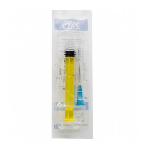 Шприц ін`єкційний  Alexpharm 2 мл Луєр Лок (Luer Lock) 3-компонентний зі знімною голкою 23G (0,6 х 30 мм) з фіксатором голки 1 шт