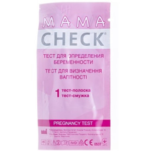 Тест-смужка MAMACHECK для визначення вагітності №1
