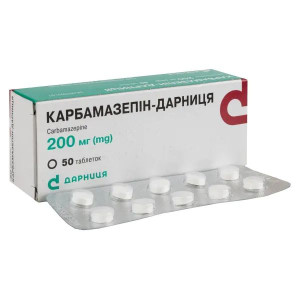 КАРБАМАЗЕПІН-ДАРНИЦЯ таблетки 200 мг №50 (10х5)