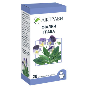 ФІАЛКИ ТРАВА фільтр-пакети 1,5 г №20 Ліктрави
