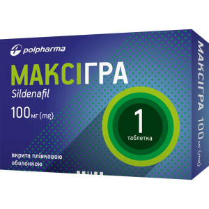 МАКСІГРА таблетки вкриті плівковою оболонкою 100 мг №1