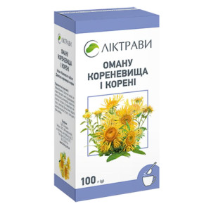 ОМАНУ КОРЕНЕВИЩА І КОРЕНІ кореневища і корені пачка з коренями пачка з внутрішнім пакетом 100 г Ліктрави