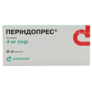 ПЕРІНДОПРЕС таблетки 4 мг №30 (10х3)