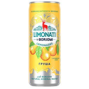 Напій сильногазований Боржомі (Borjomi) Limonati Груша з/б 0,33 л