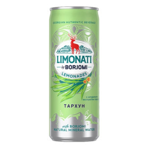 Напій сильногазований Боржомі (Borjomi) Limonati Тархун з/б 0,33 л