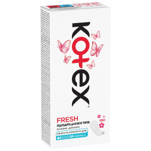 Прокладки щоденні Kotex FRESH Normal Deo №20