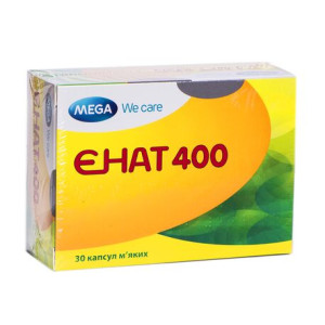 ЕНАТ 400 (вітаміни Е) капсули м`які 400МО №30 (10х3)