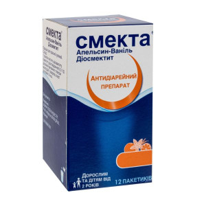 СМЕКТА АПЕЛЬСИН-ВАНІЛЬ порошок для оральної суспензії  пакетики 3 г №12