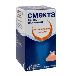 СМЕКТА ВАНІЛЬ порошок для оральної суспензії пакетики 3 г №12