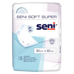 Пелюшки гігієнічні одноразові SENI SOFT Super 90х60 вбираючі 5 шт