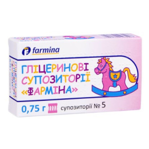 ГЛІЦЕРИНОВІ СУПОЗИТОРІЇ "ФАРМІНА" супозиторії ректальні 0,75 г №5